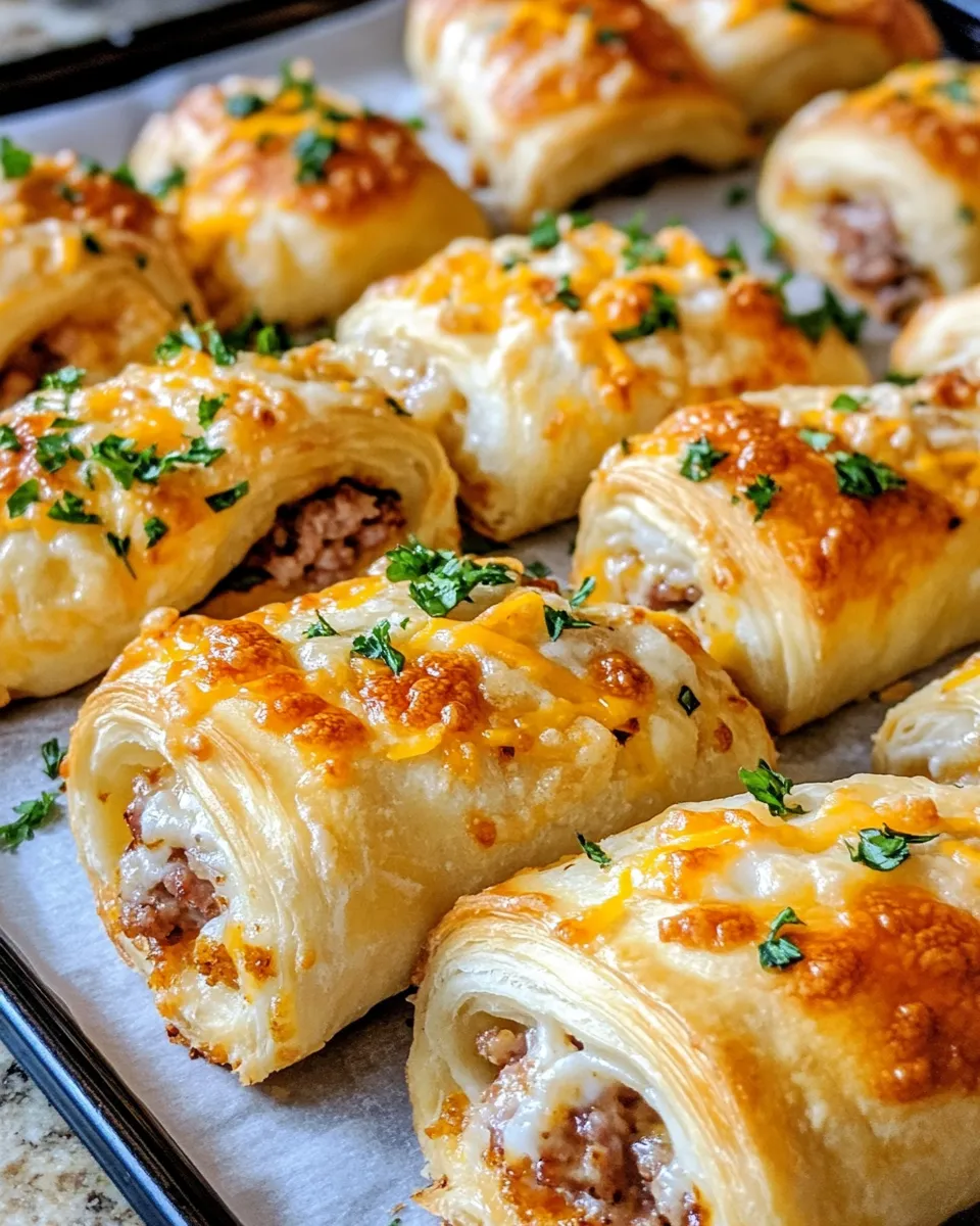 Homemade Sausage Cream Cheese Crescent Rolls recipe photo