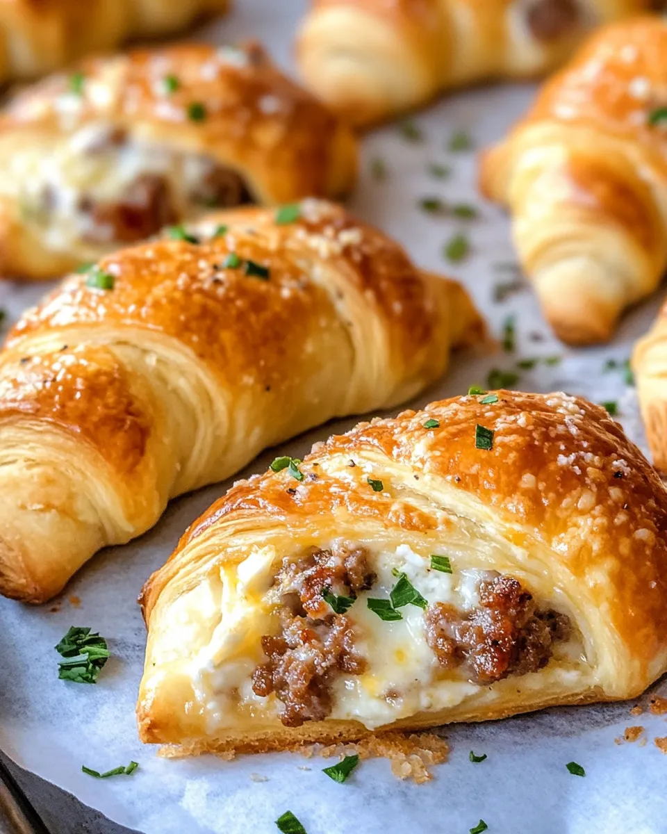 Homemade Sausage Cream Cheese Crescents Recipe photo