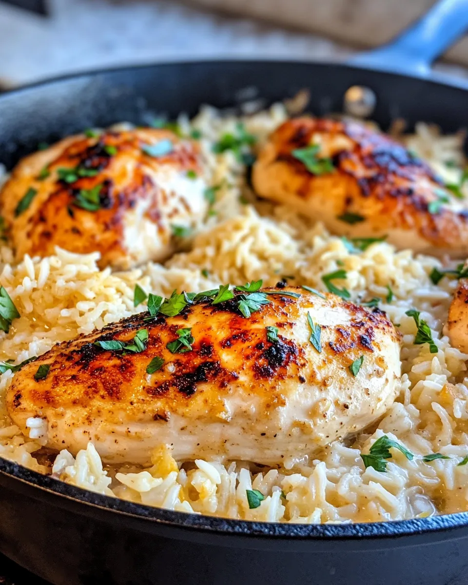 Classic Smothered Chicken And Rice image