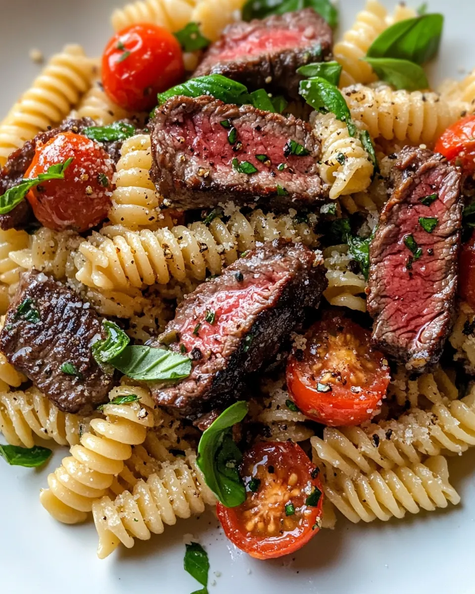 Classic Steak Bites And Pasta image