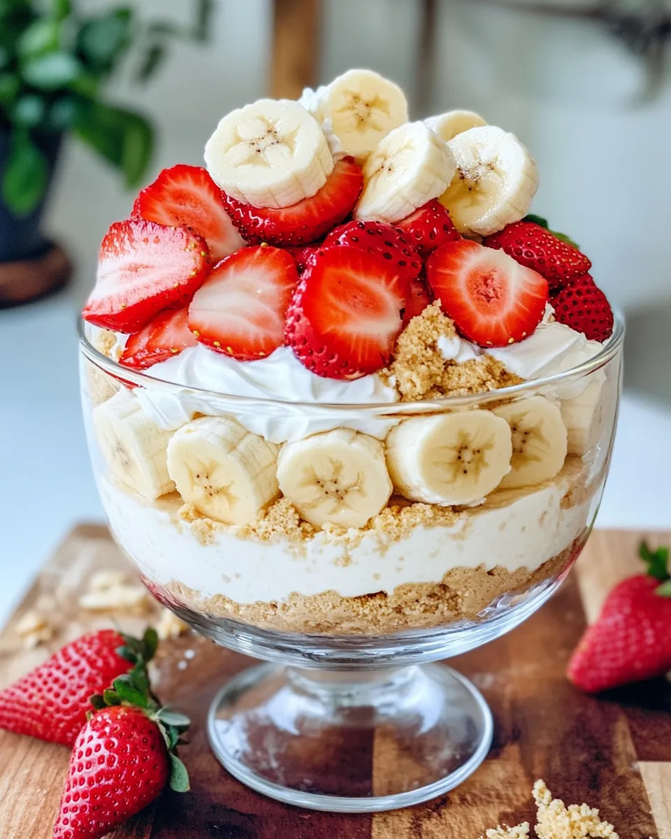 Classic Strawberry Cheesecake Banana Pudding Recipe image
