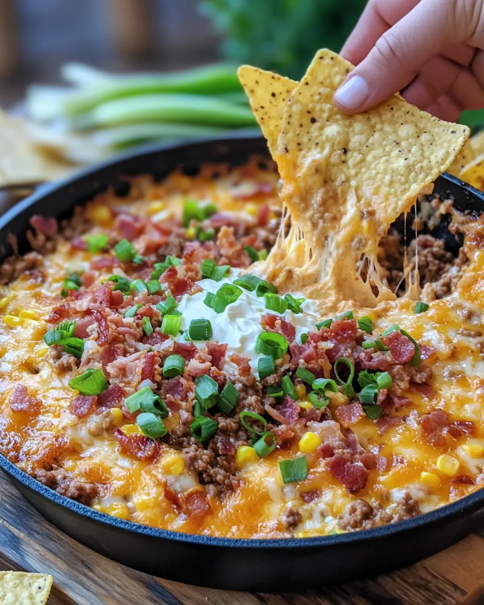 Classic Texas Trash Dip With Meat dish photo