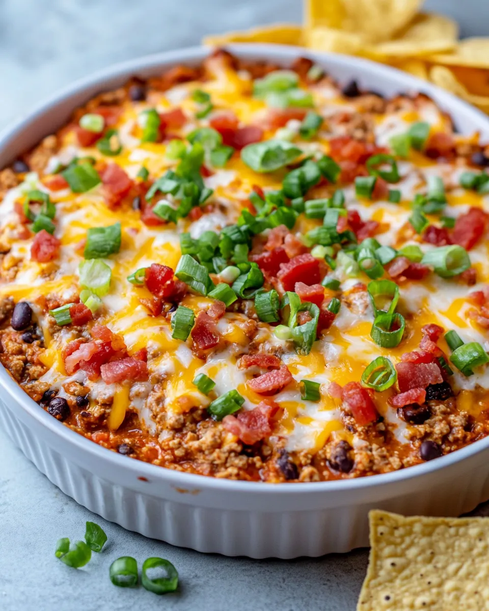 Easy Texas Trash Dip With Meat food shot