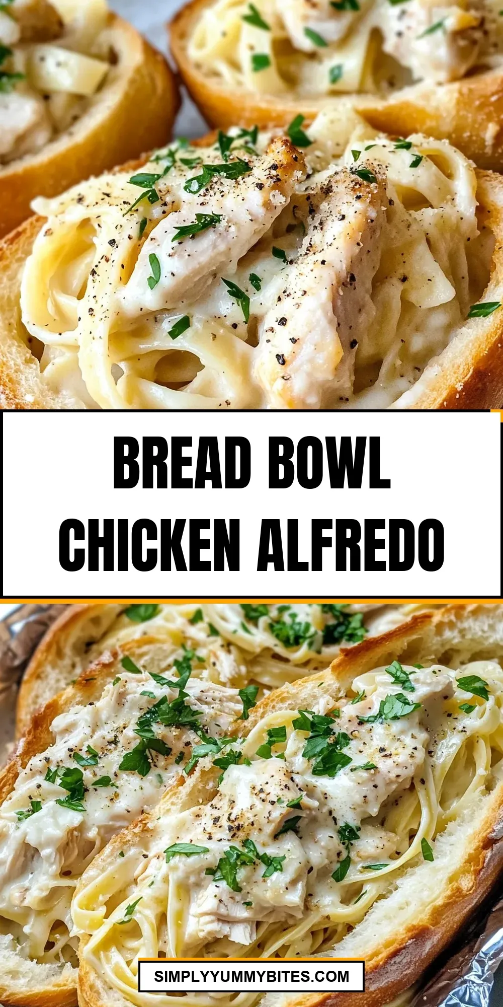 How To Make Amazing Bread Bowl Chicken Alfredo