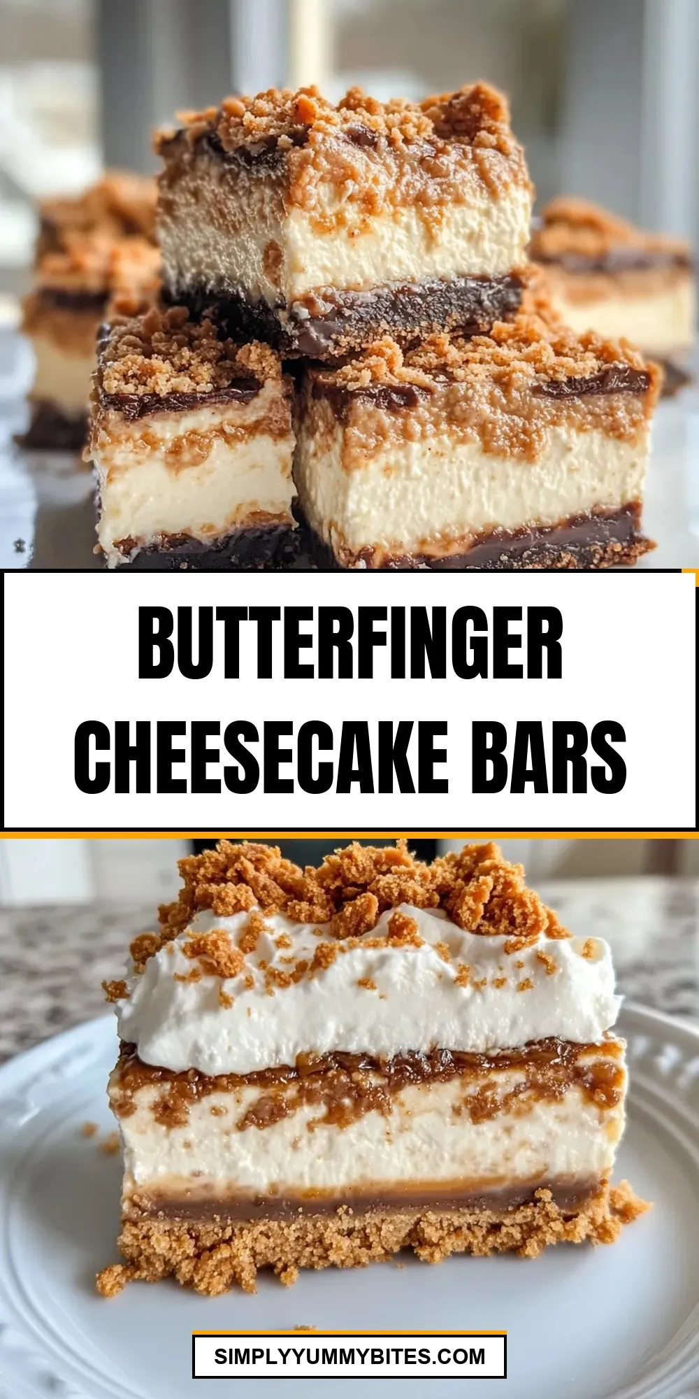 Butterfinger Cheesecake Bars Recipe