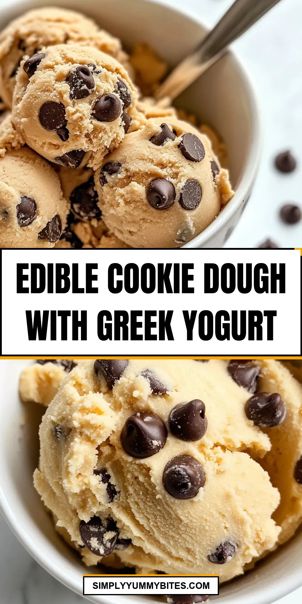 Simple Edible Cookie Dough With Greek Yogurt