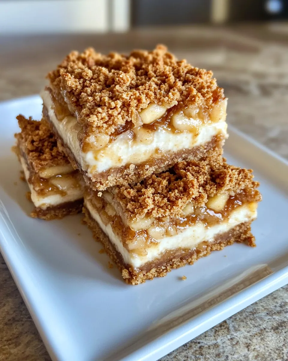 Classic Apple Crumble Cheesecake Bars dish photo