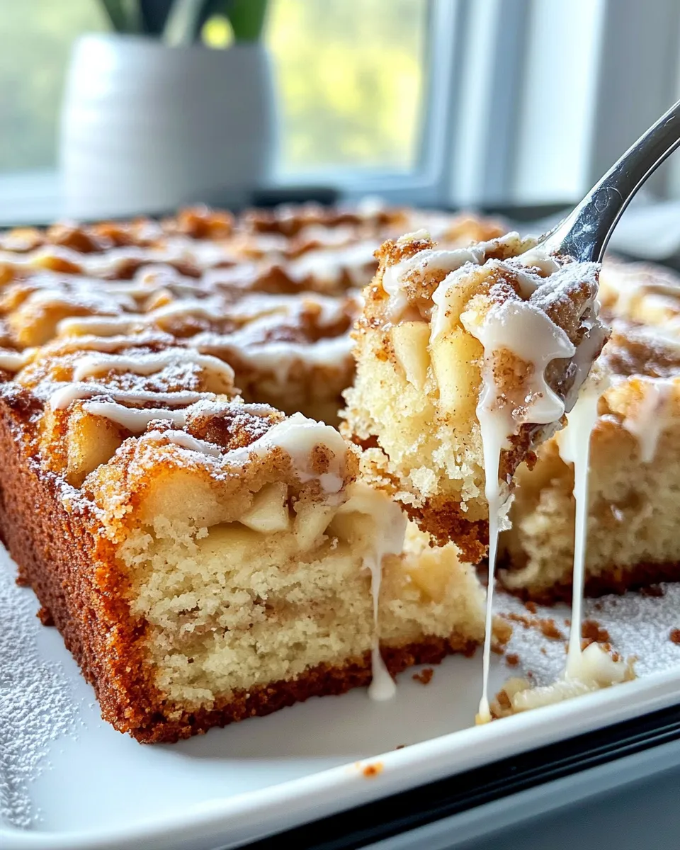 Easy Apple Fritter Cake food shot