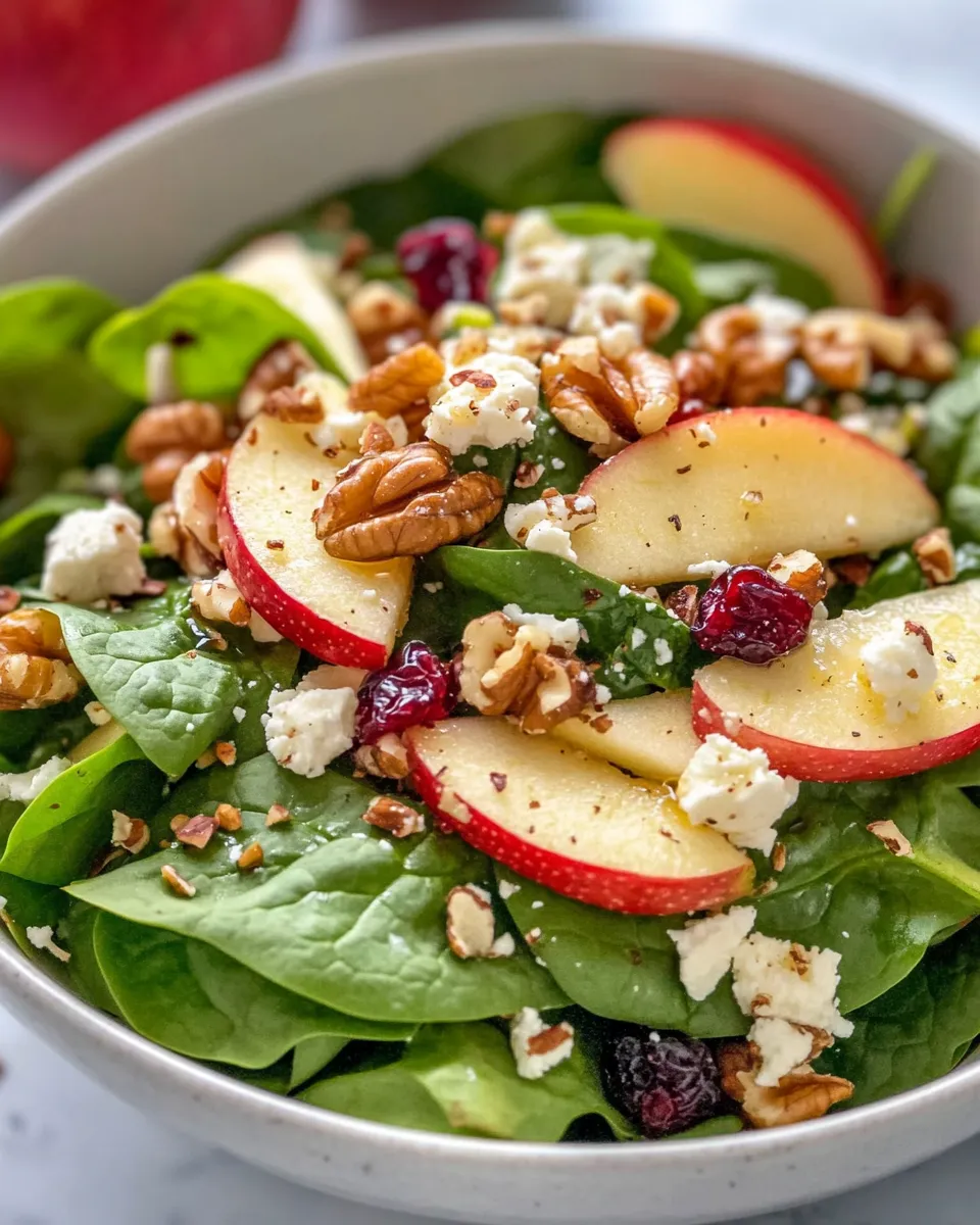 Classic Apple Walnut Spinach Salad dish photo