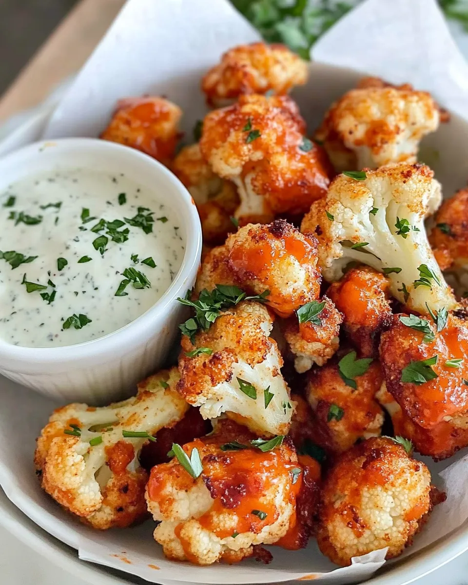 Homemade Baked Buffalo Cauliflower Bites recipe photo