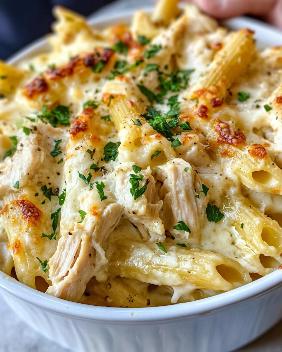 Easy Baked Chicken Alfredo Ziti recipe photo