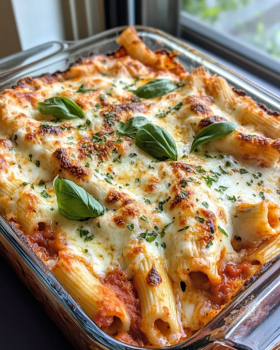 Easy Baked Four Cheese Ziti dish photo