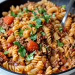 Homemade Beef Taco Pasta Skillet photo
