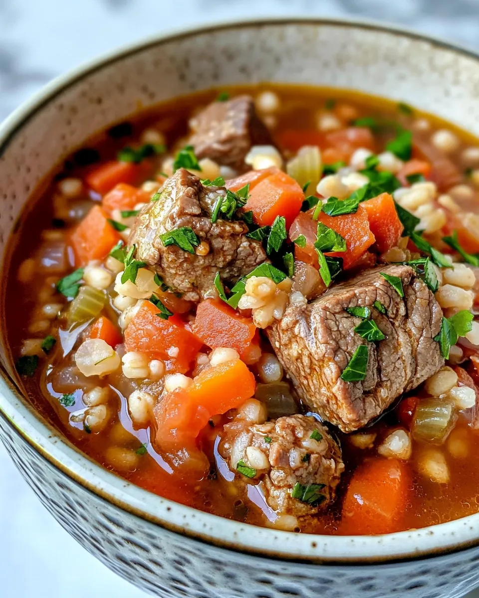 Classic Beef and Barley Soup image