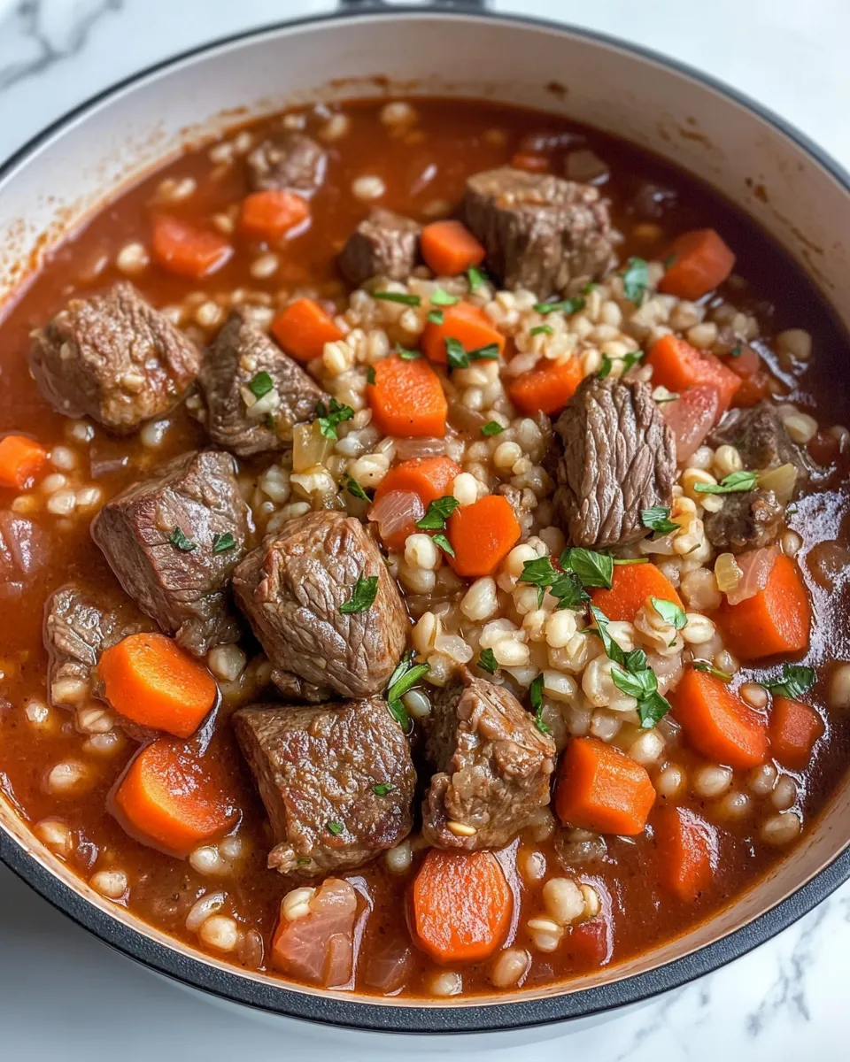 Delicious Beef and Barley Soup dish photo