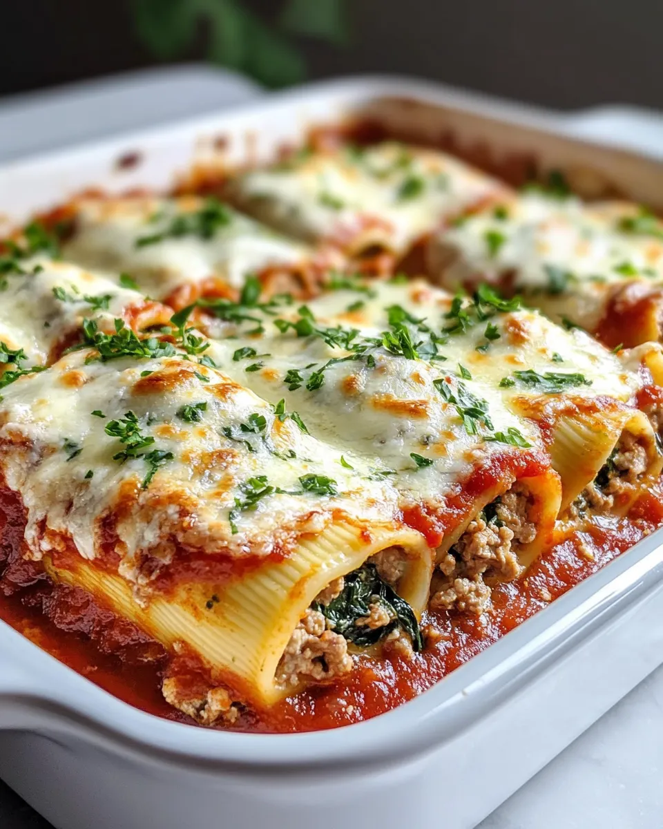 Delicious Beef and Spinach Stuffed Manicotti dish photo