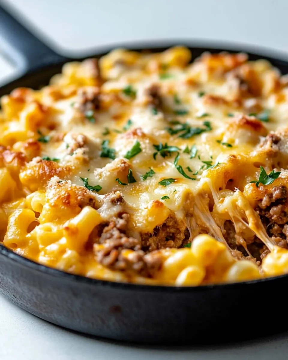 Classic Beefy Mac and Cheese Skillet image
