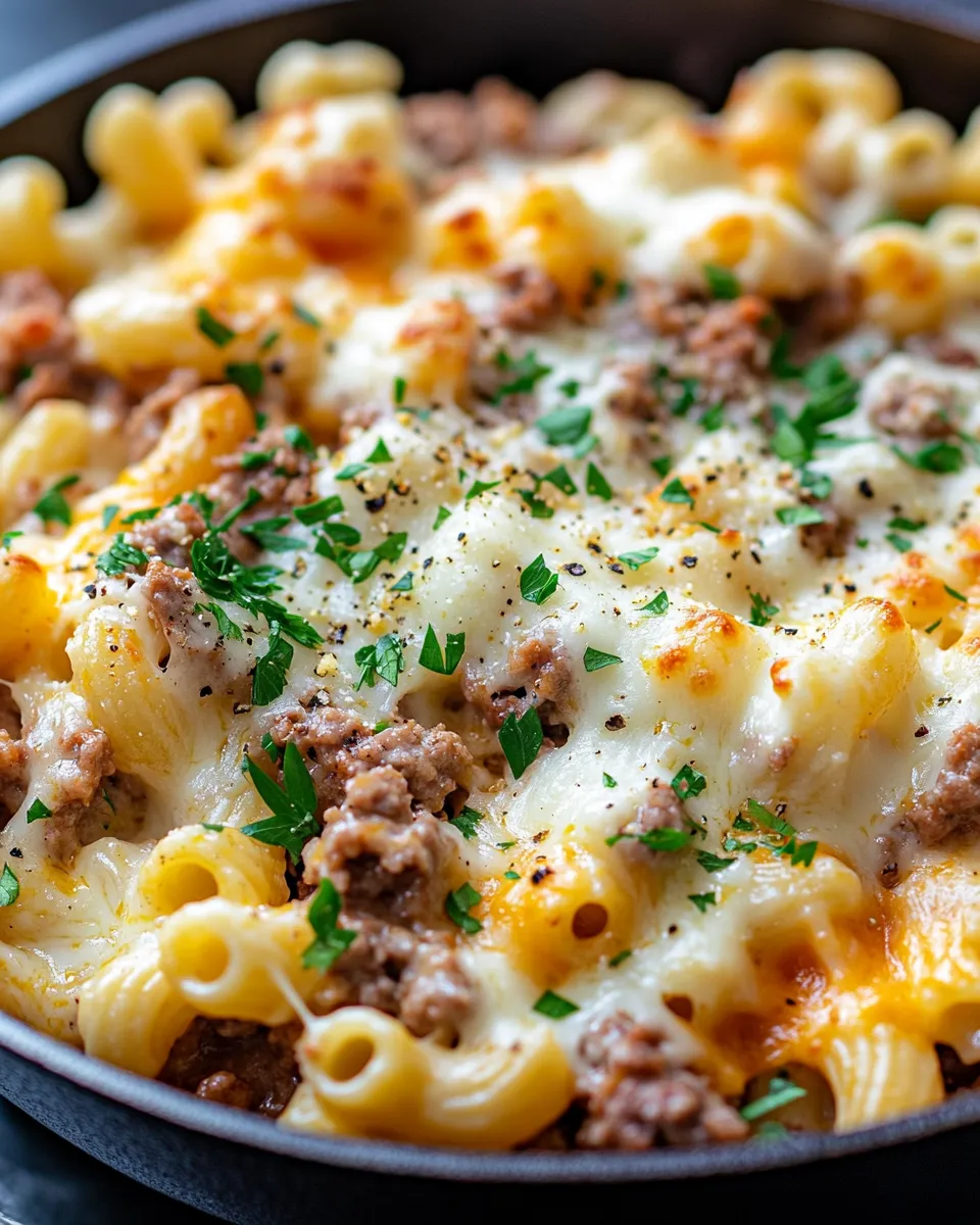 Easy Beefy Mac and Cheese Skillet recipe photo