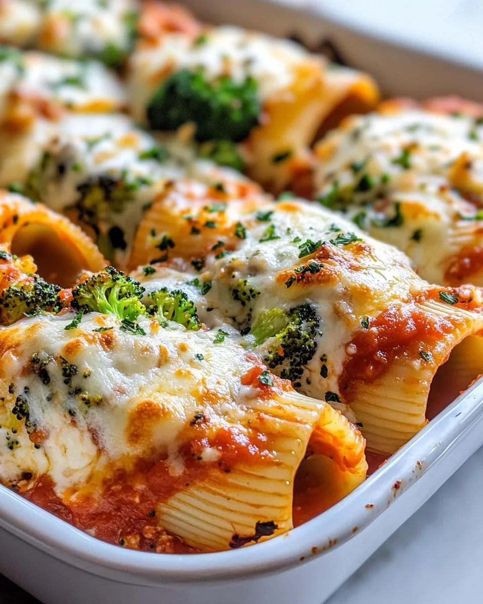 Homemade Broccoli Cheddar Stuffed Shells recipe photo
