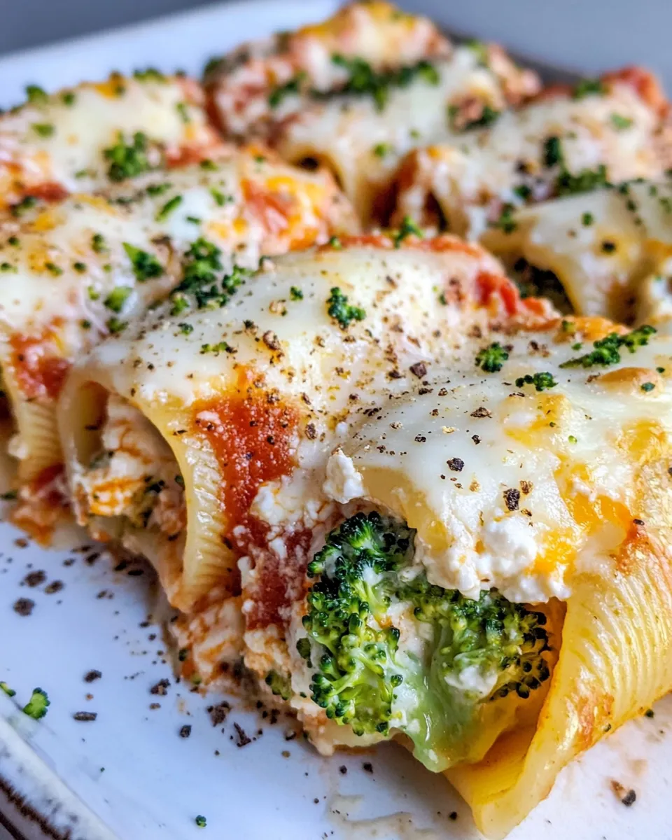 Classic Broccoli Cheddar Stuffed Shells dish photo