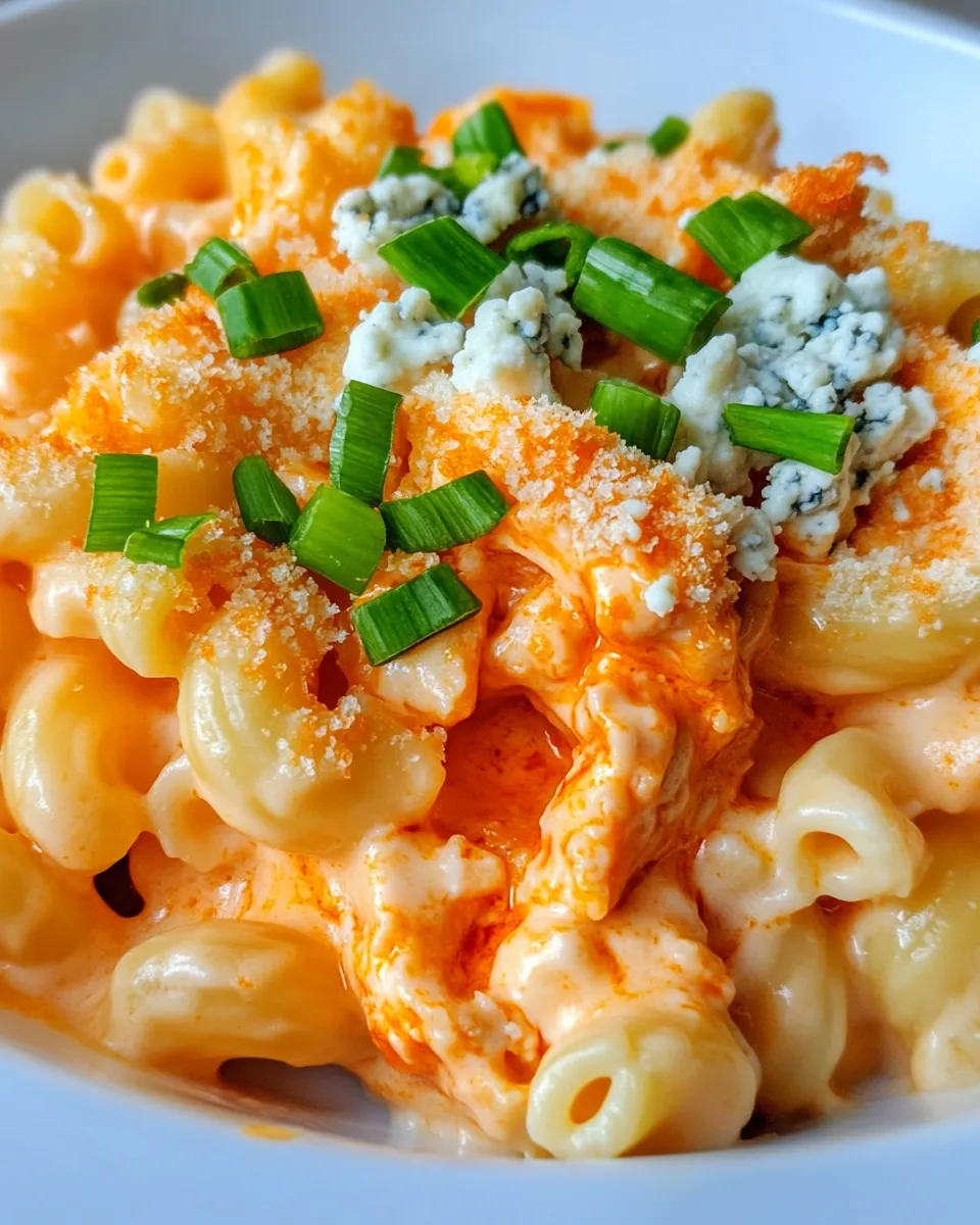 Delicious Buffalo Chicken Mac and Cheese plate image