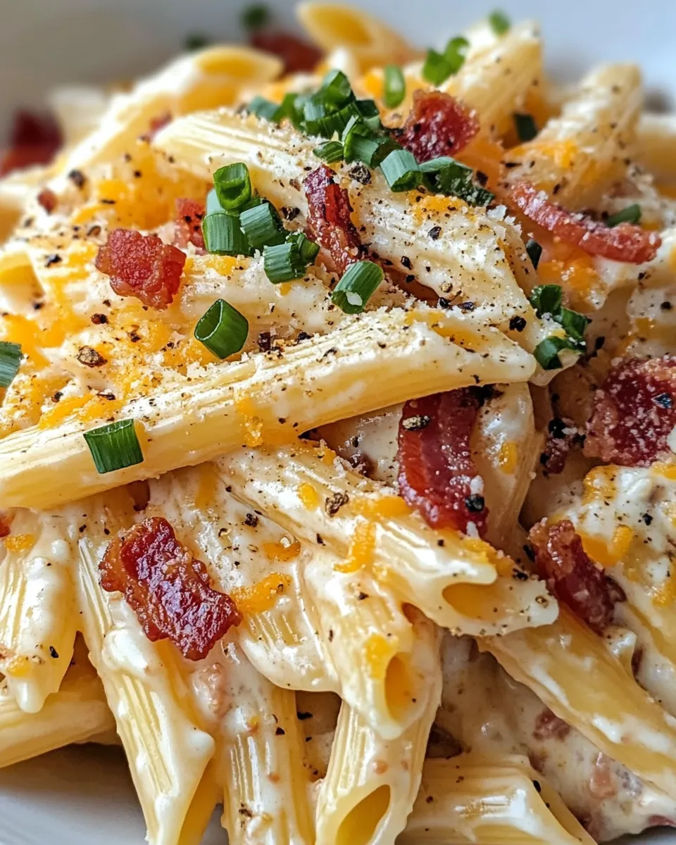 Delicious Cheddar Bacon Ranch Pasta plate image