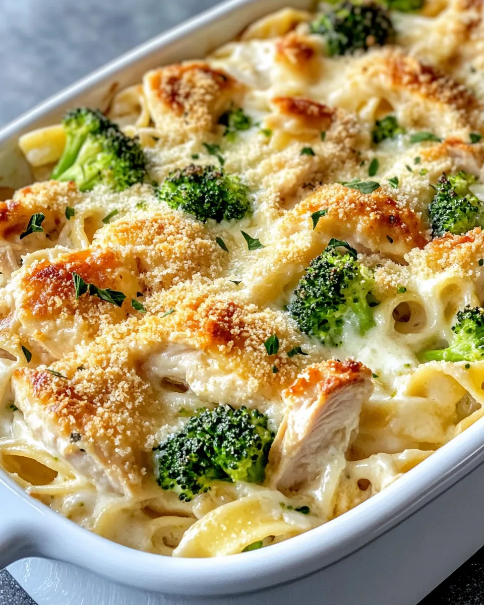 Homemade Cheesy Alfredo Chicken Bake recipe photo