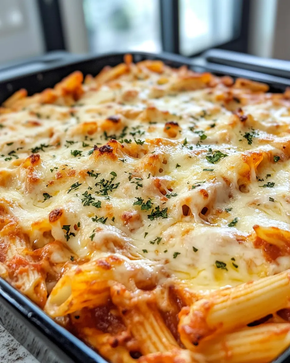 Delicious Cheesy BBQ Chicken Pasta Casserole plate image