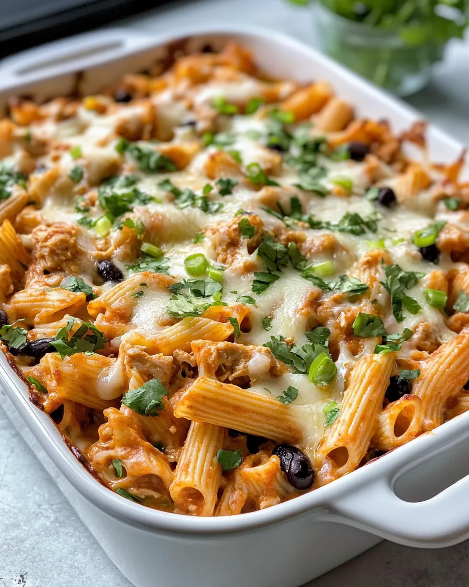 Classic Cheesy Chicken Enchilada Pasta dish photo