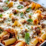 Homemade Cheesy Italian Sausage Rigatoni recipe photo