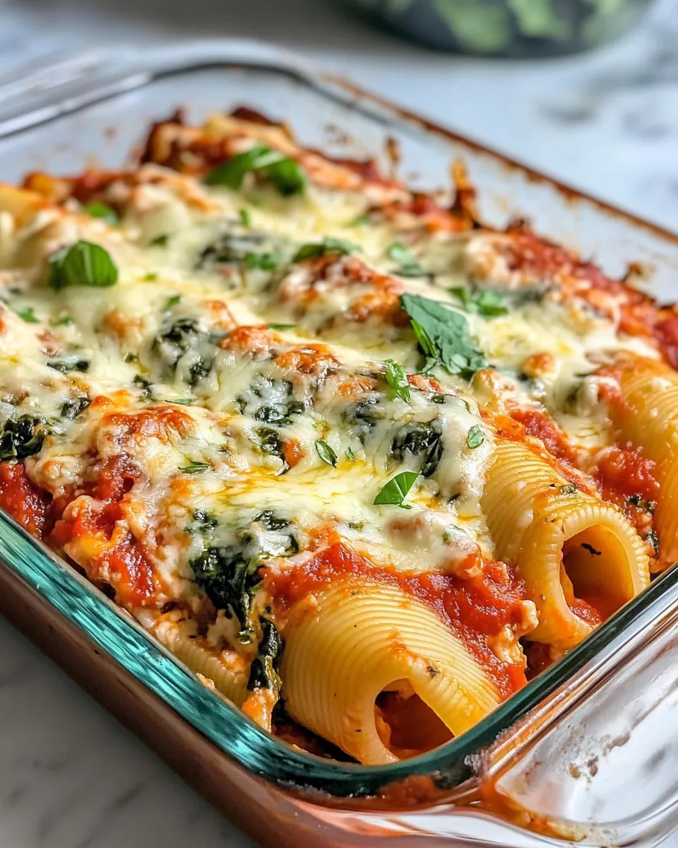 Classic Cheesy Spinach Ricotta Stuffed Shells dish photo