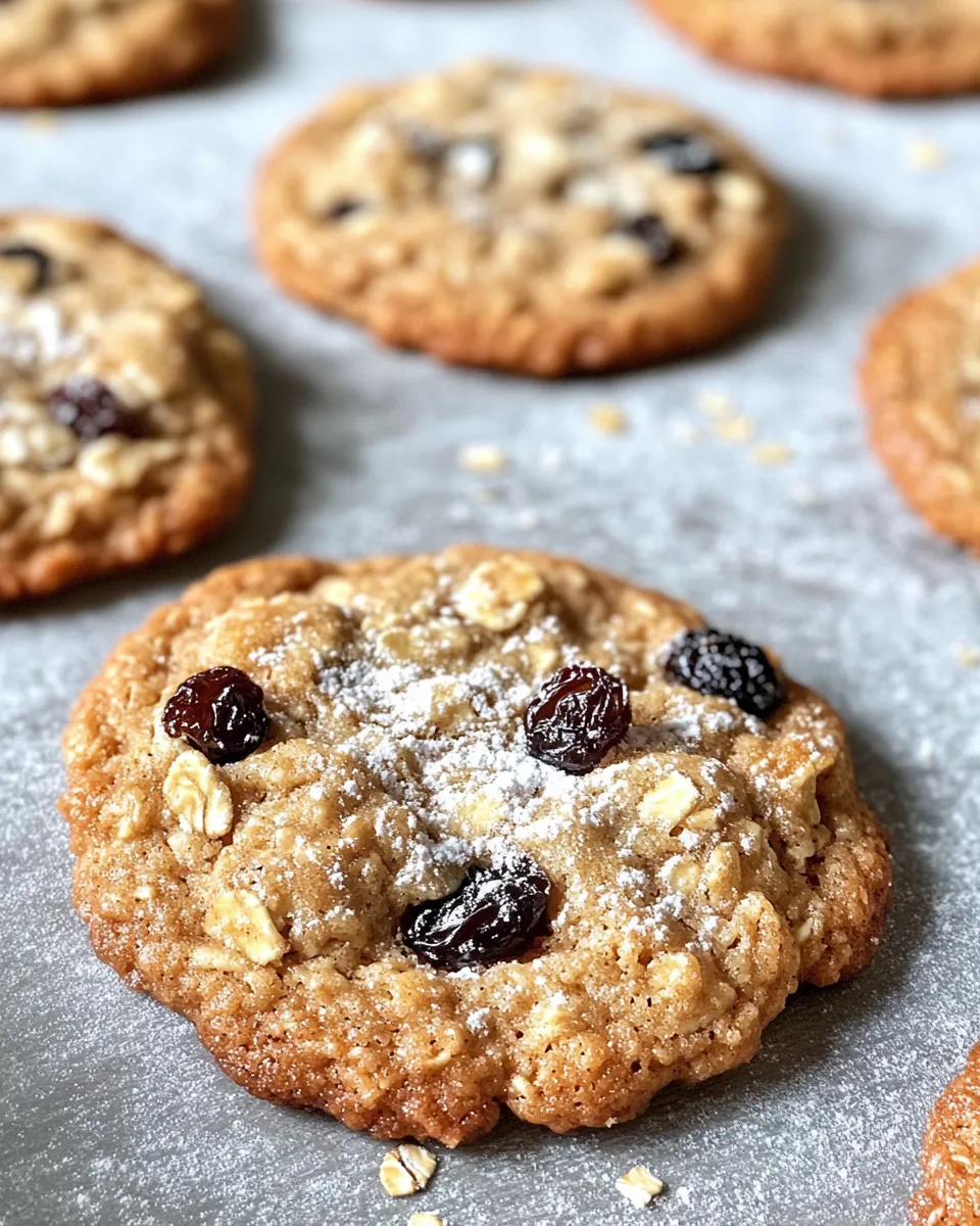 Homemade Chewy Oatmeal Raisin Cookies photo