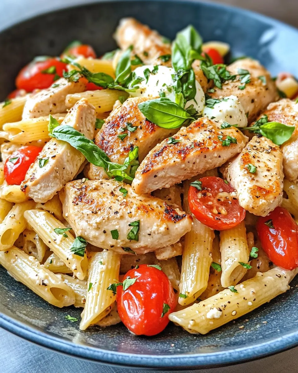 Classic Chicken Mozzarella Pasta recipe image
