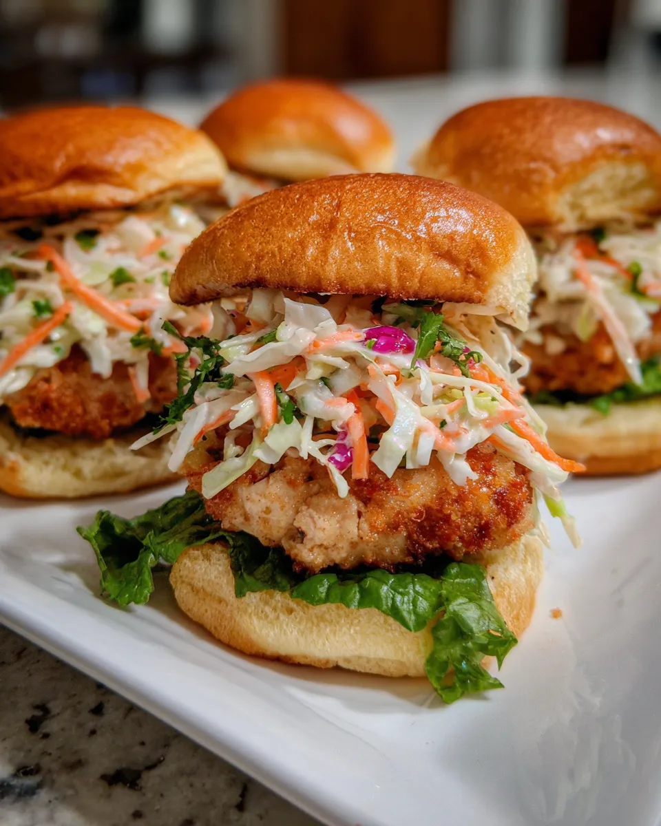 Easy Chicken Sliders with Slaw recipe photo