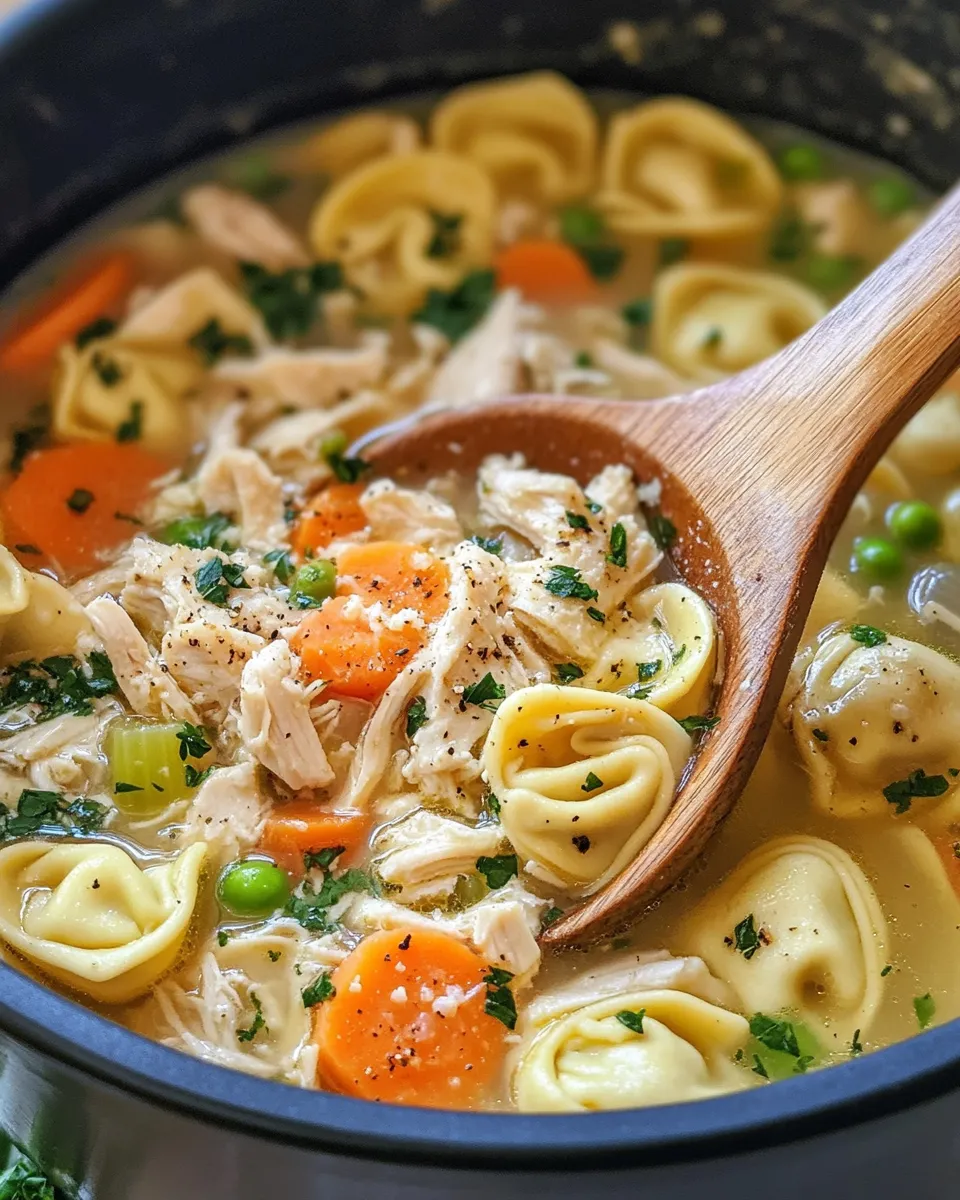 Homemade Chicken Tortellini Soup photo