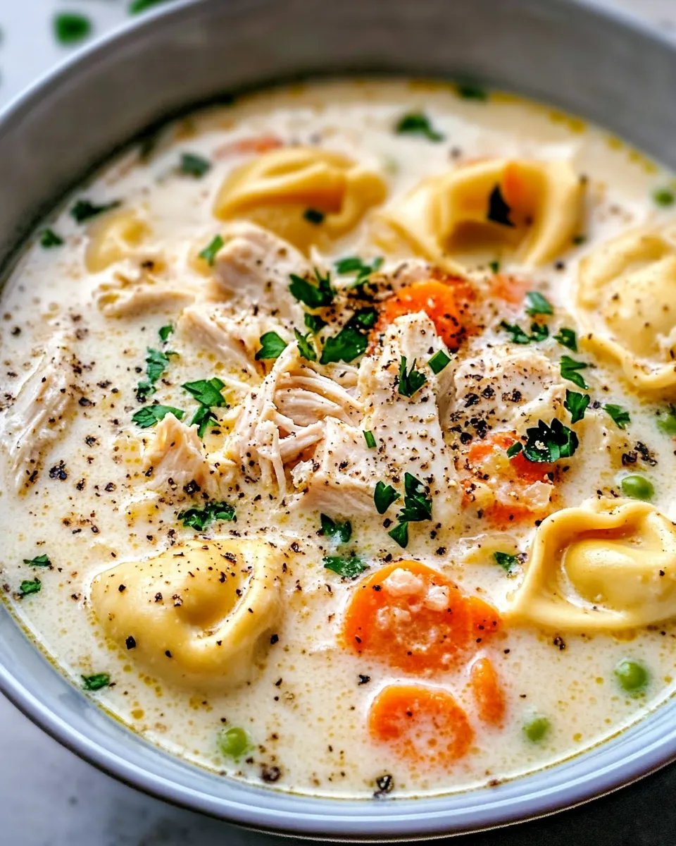 Classic Chicken Tortellini Soup recipe image