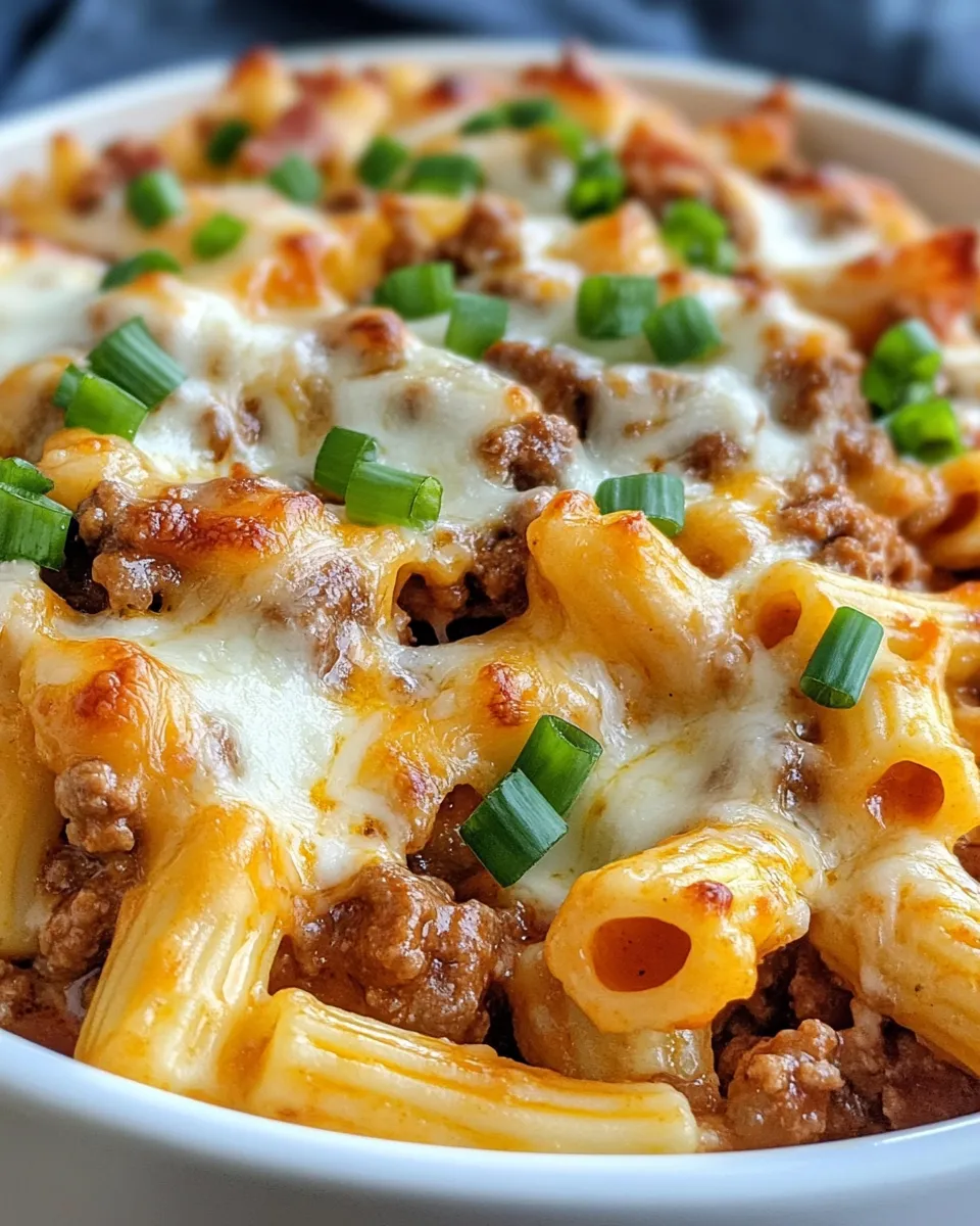 Easy Chili Cheese Dog Pasta Bake recipe photo