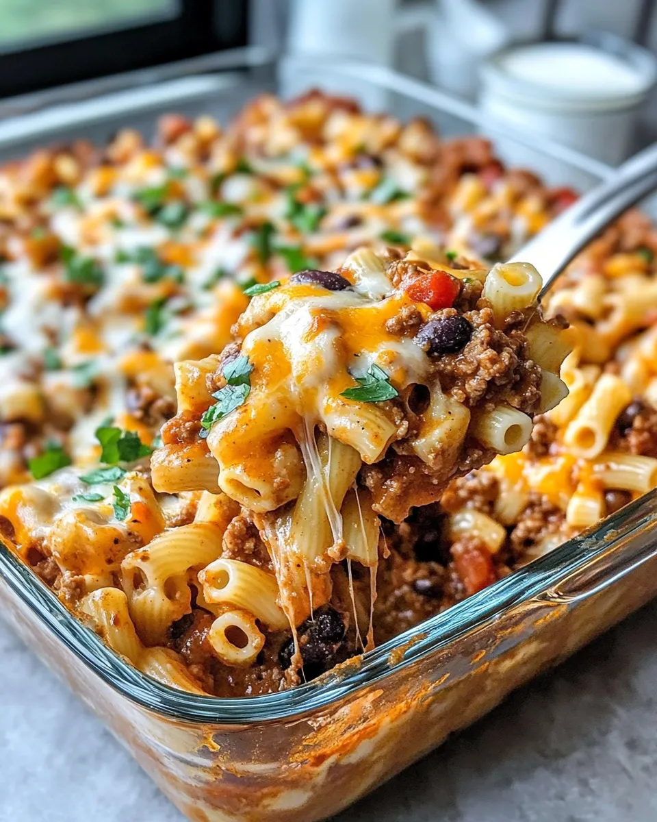 Easy Chili Mac Pasta Bake recipe photo