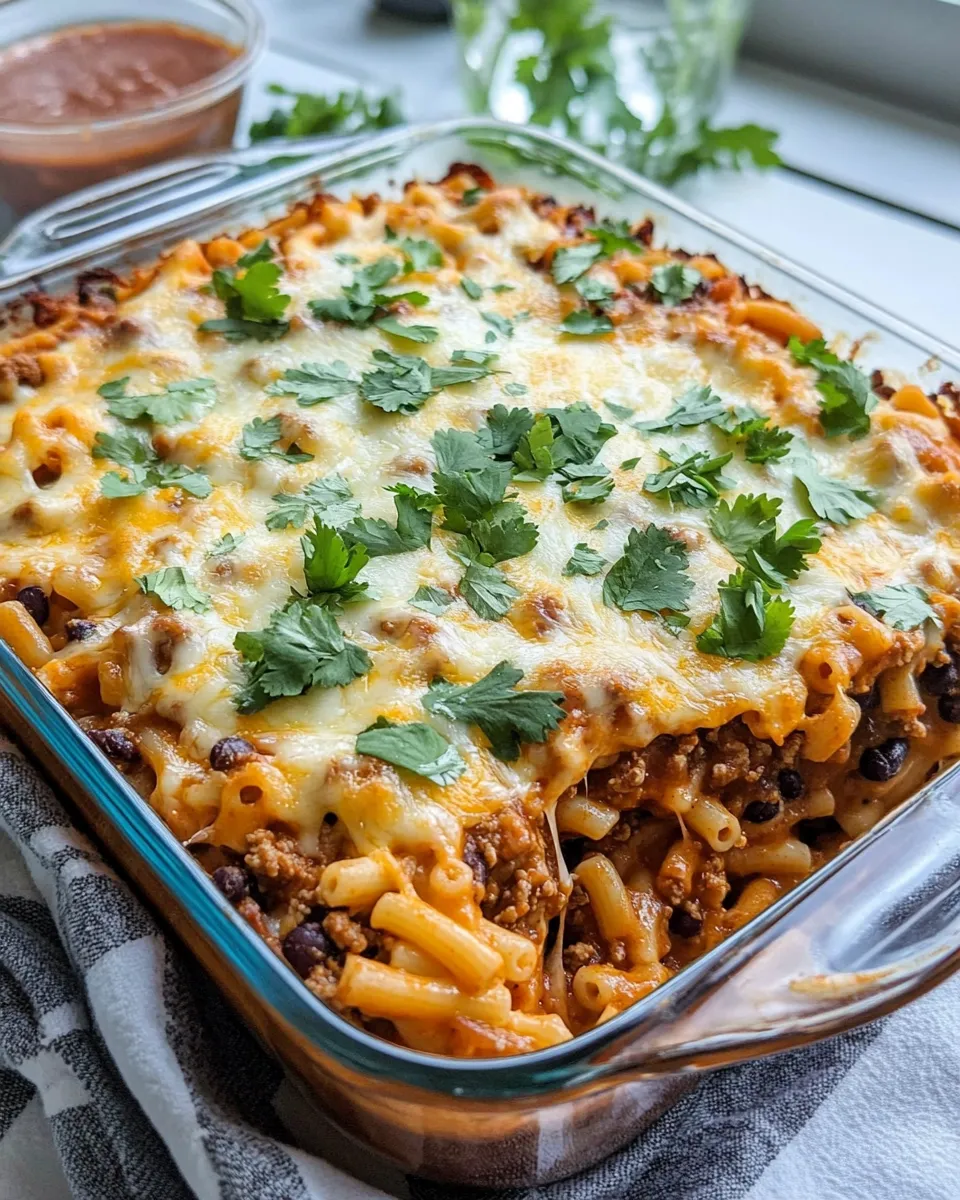 Delicious Chili Mac Pasta Bake dish photo
