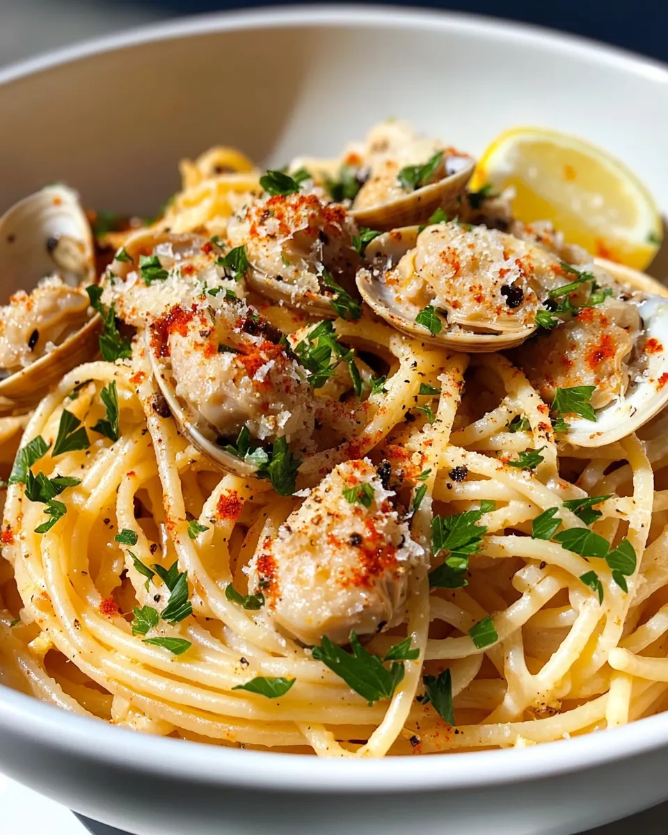 Delicious Clam and White Wine Spaghetti picture