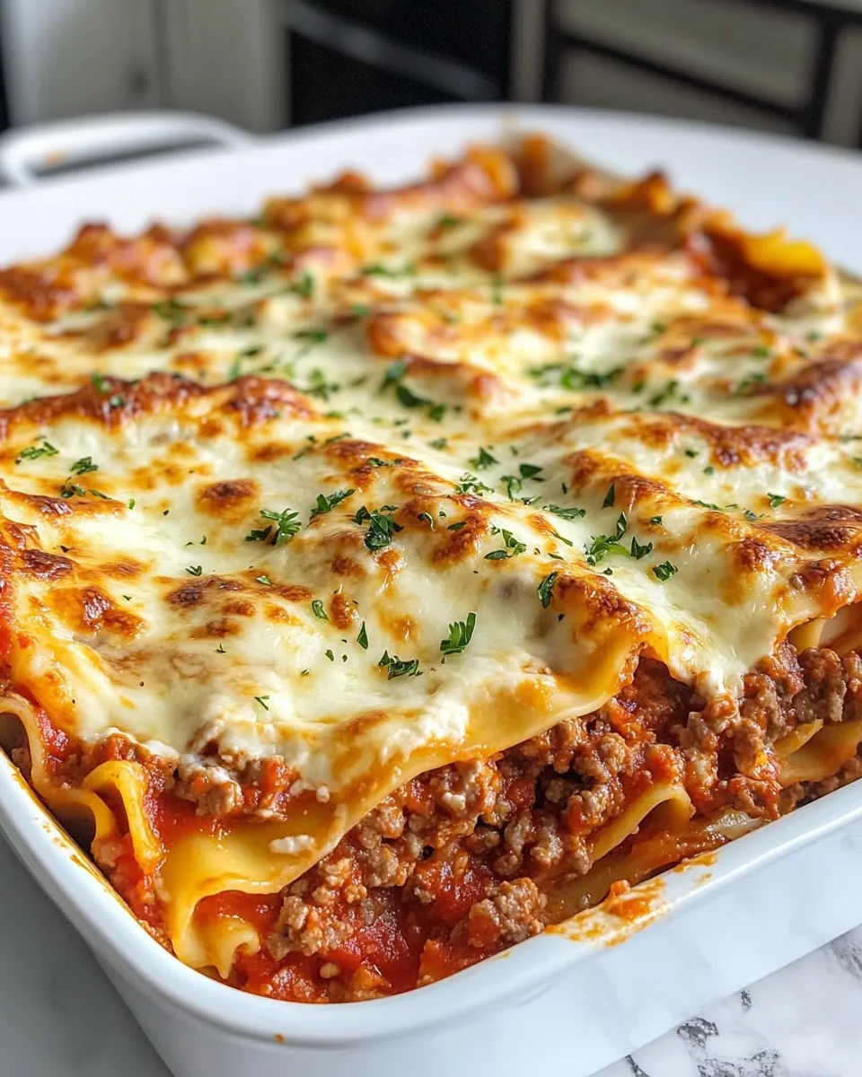 Homemade Classic Baked Lasagna with Beef Sauce recipe photo
