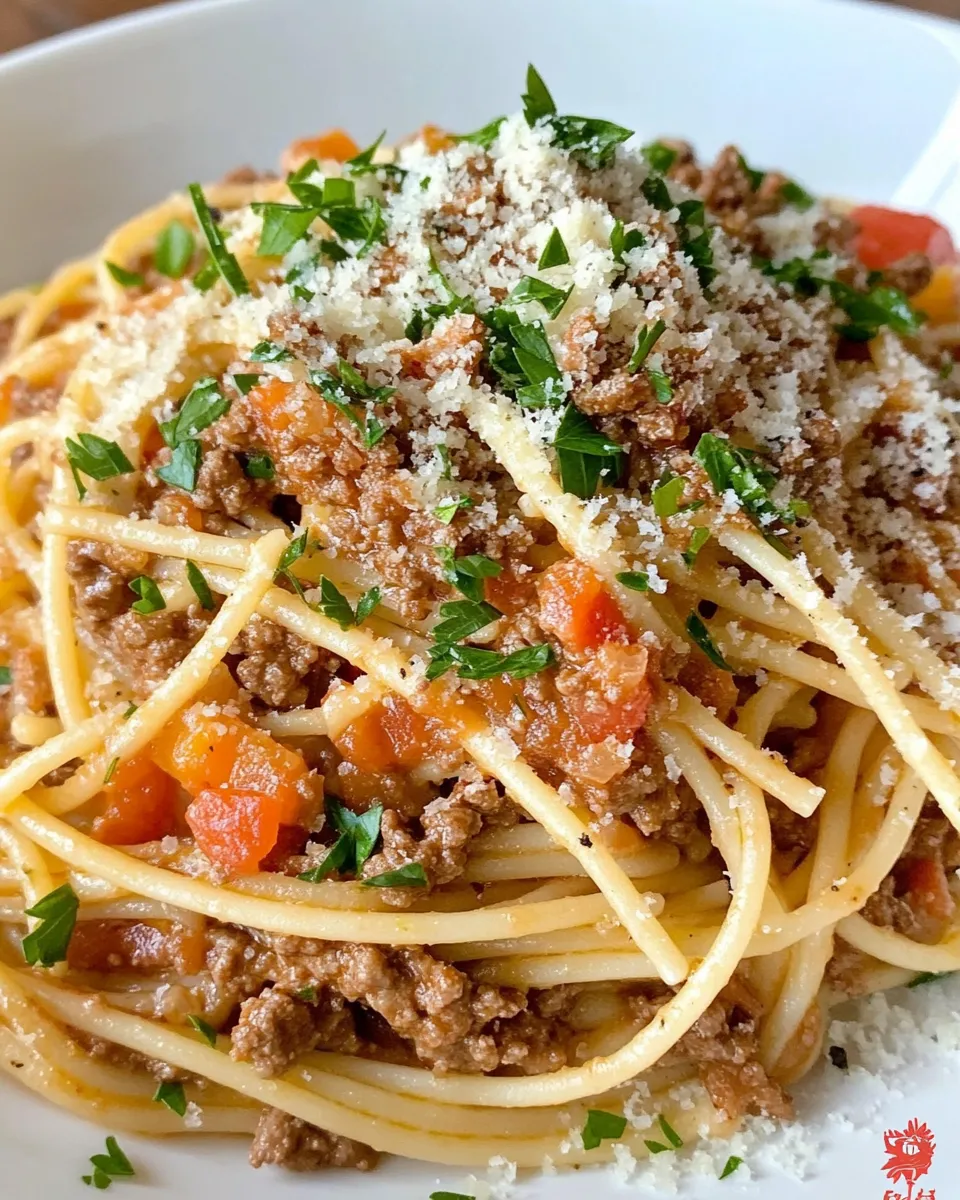 Quick Classic Creamy Bolognese Spaghetti dish photo