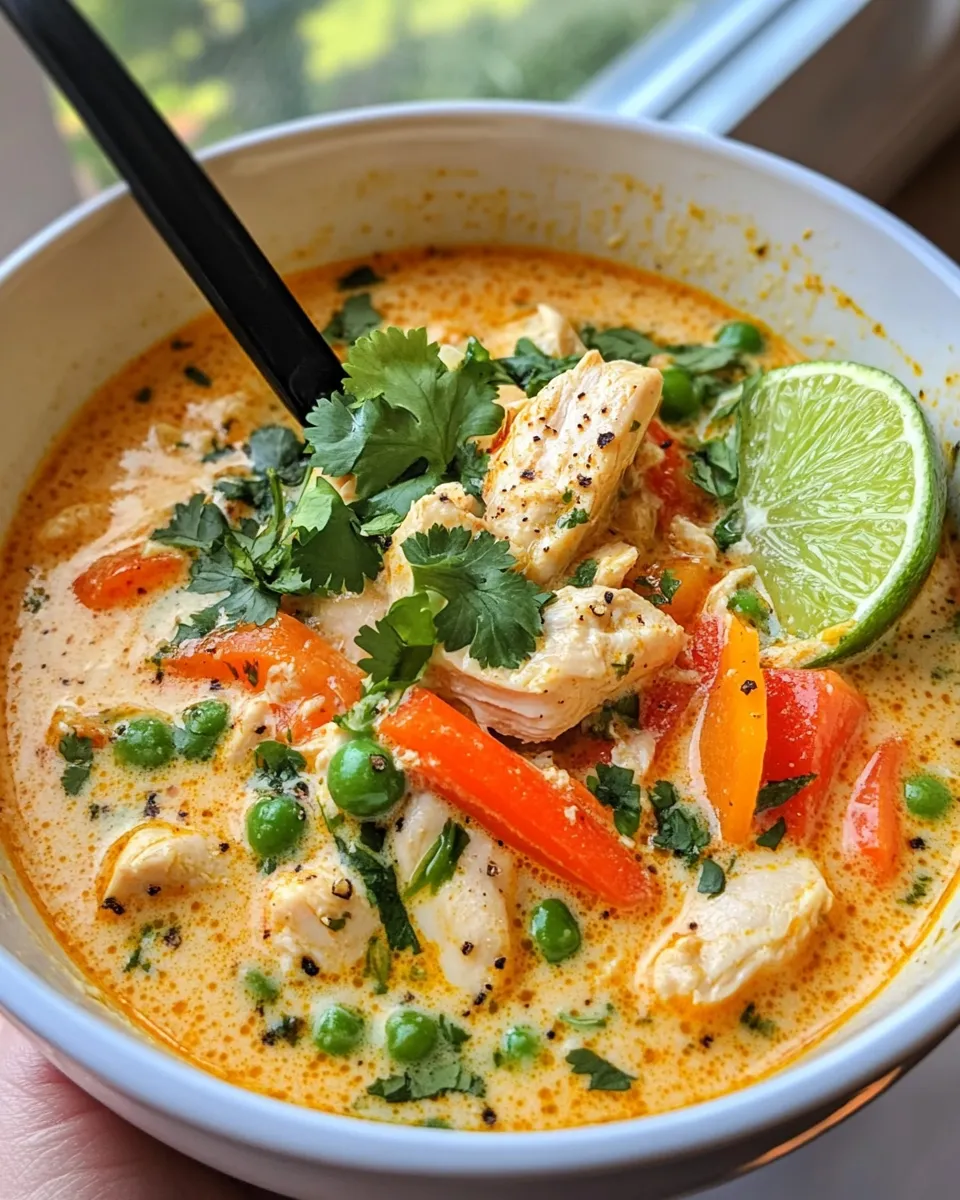Homemade Coconut Curry Chicken Soup photo