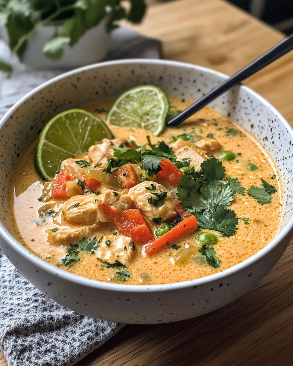Classic Coconut Curry Chicken Soup recipe image