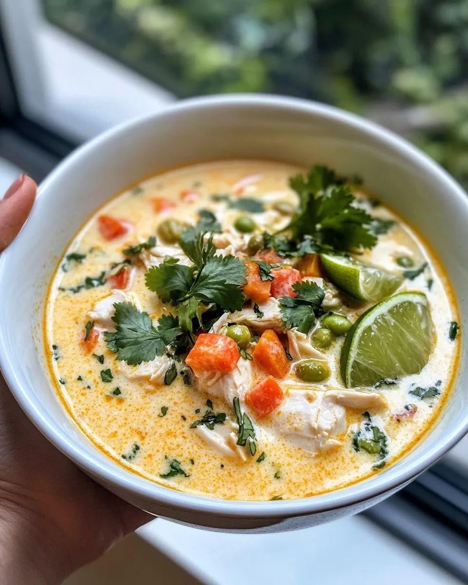 Easy Coconut Curry Chicken Soup dish photo