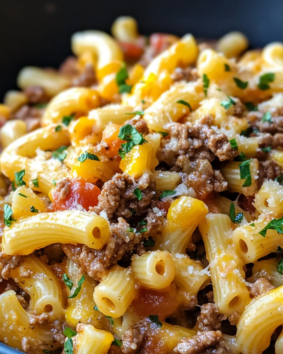 Classic Comforting Beefy Macaroni Pasta image