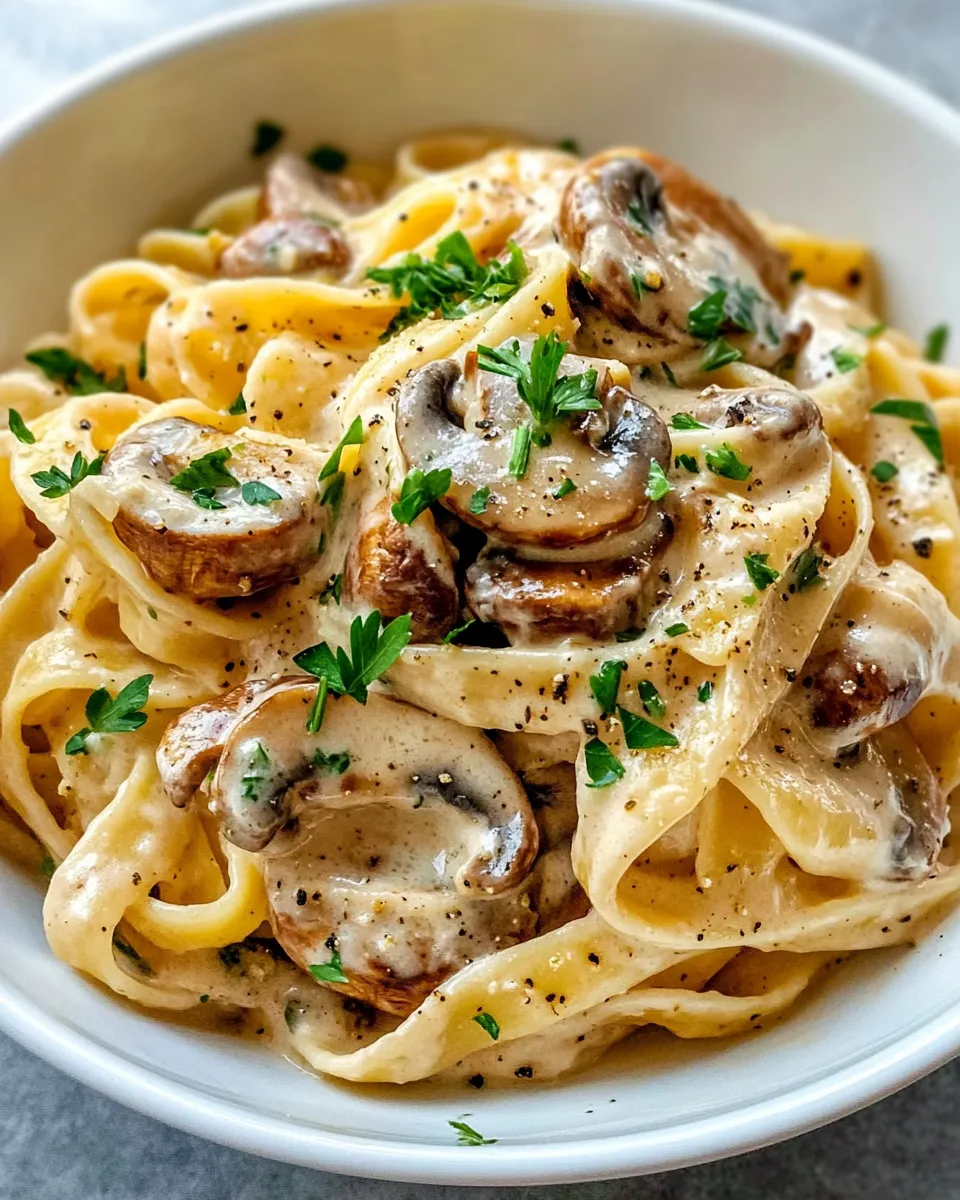 Classic Comforting Creamy Mushroom Stroganoff Pasta recipe photo