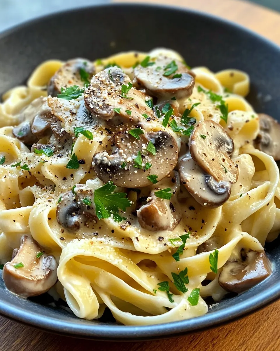 Delicious Comforting Creamy Mushroom Stroganoff Pasta picture