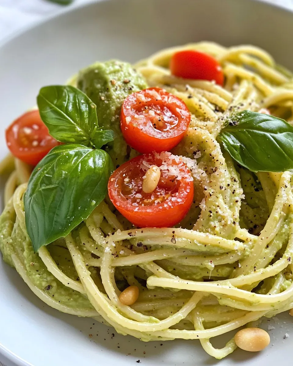 Easy Creamy Avocado Basil Pasta recipe photo