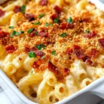 Homemade Creamy Bacon Mac and Cheese Pasta photo